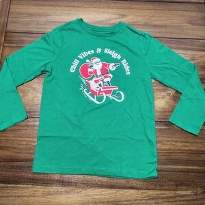 Holiday Time Chill Vibes & Sleigh Rides Green S (6-7)